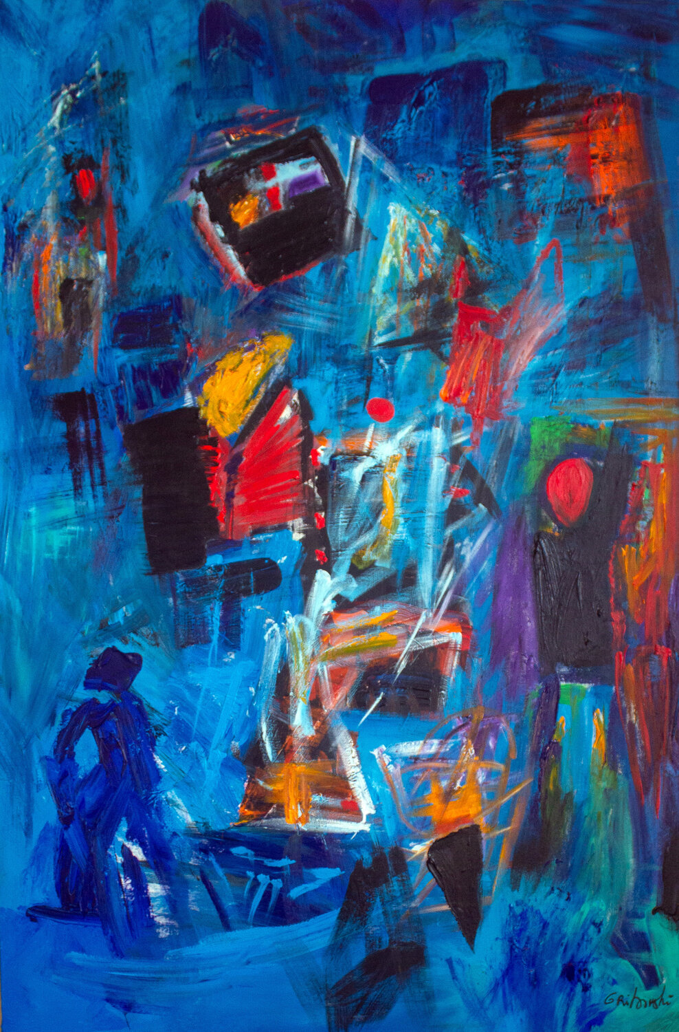 The Conductor Nathalie Gribinski Original painting for sale