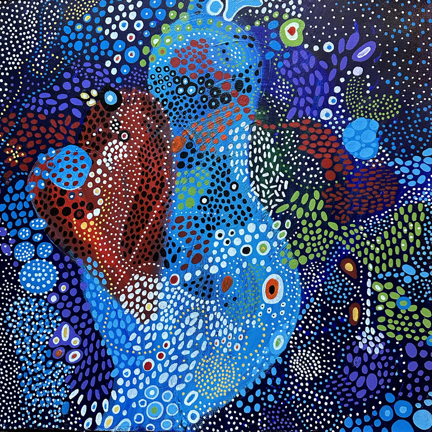 Floating Heart Nathalie Gribinski Original painting for sale