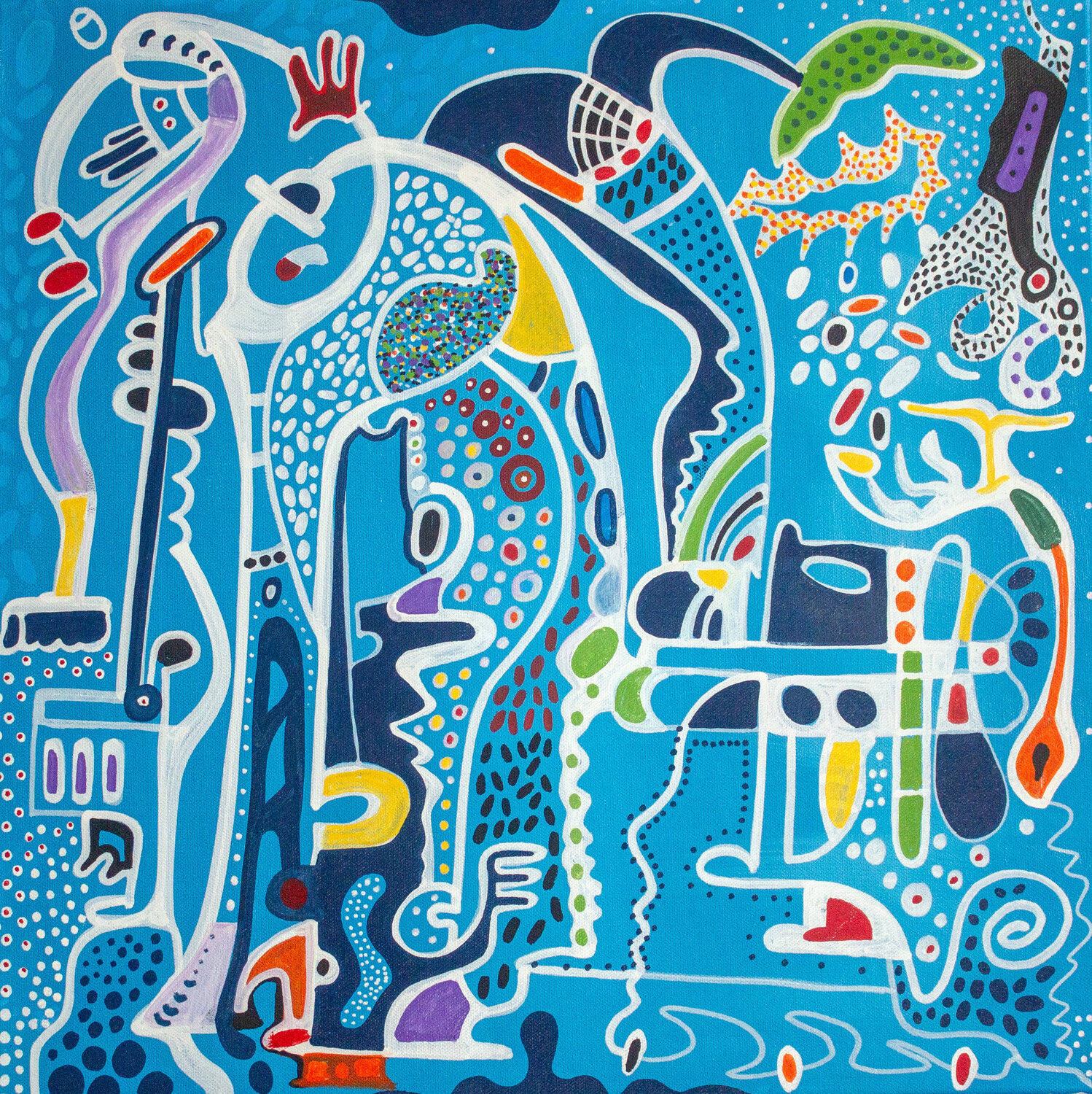 The Acrobats Nathalie Gribinski Original painting for sale