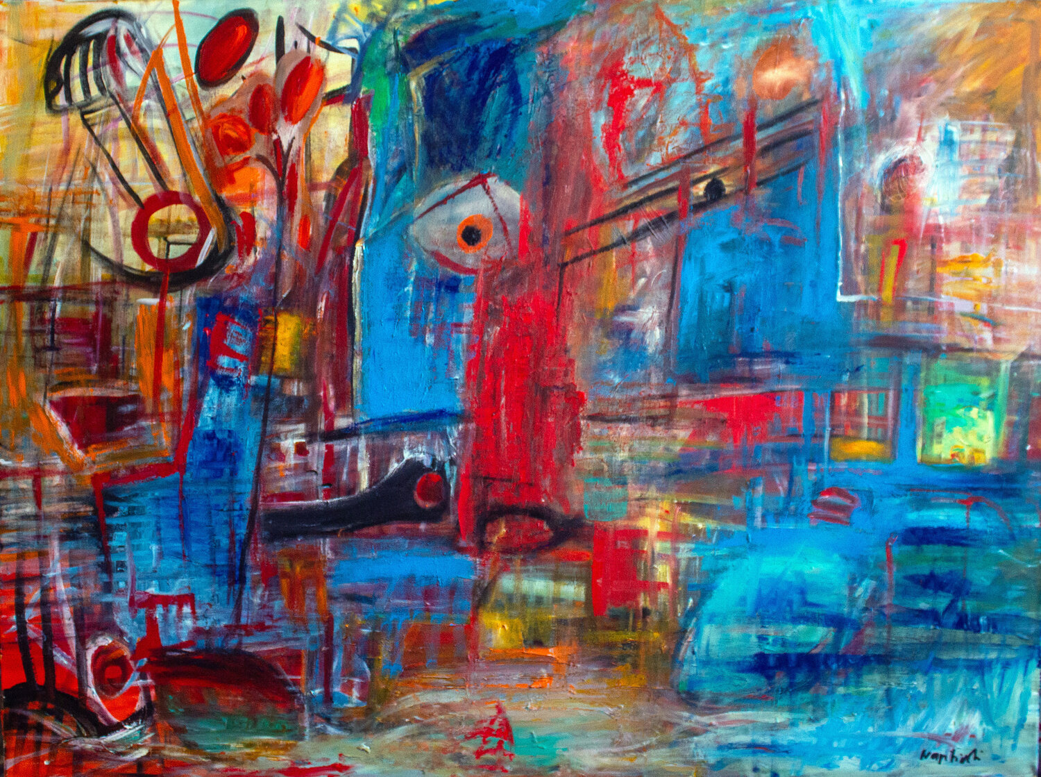 Abstract Gaze Nathalie Gribinski Original painting for sale