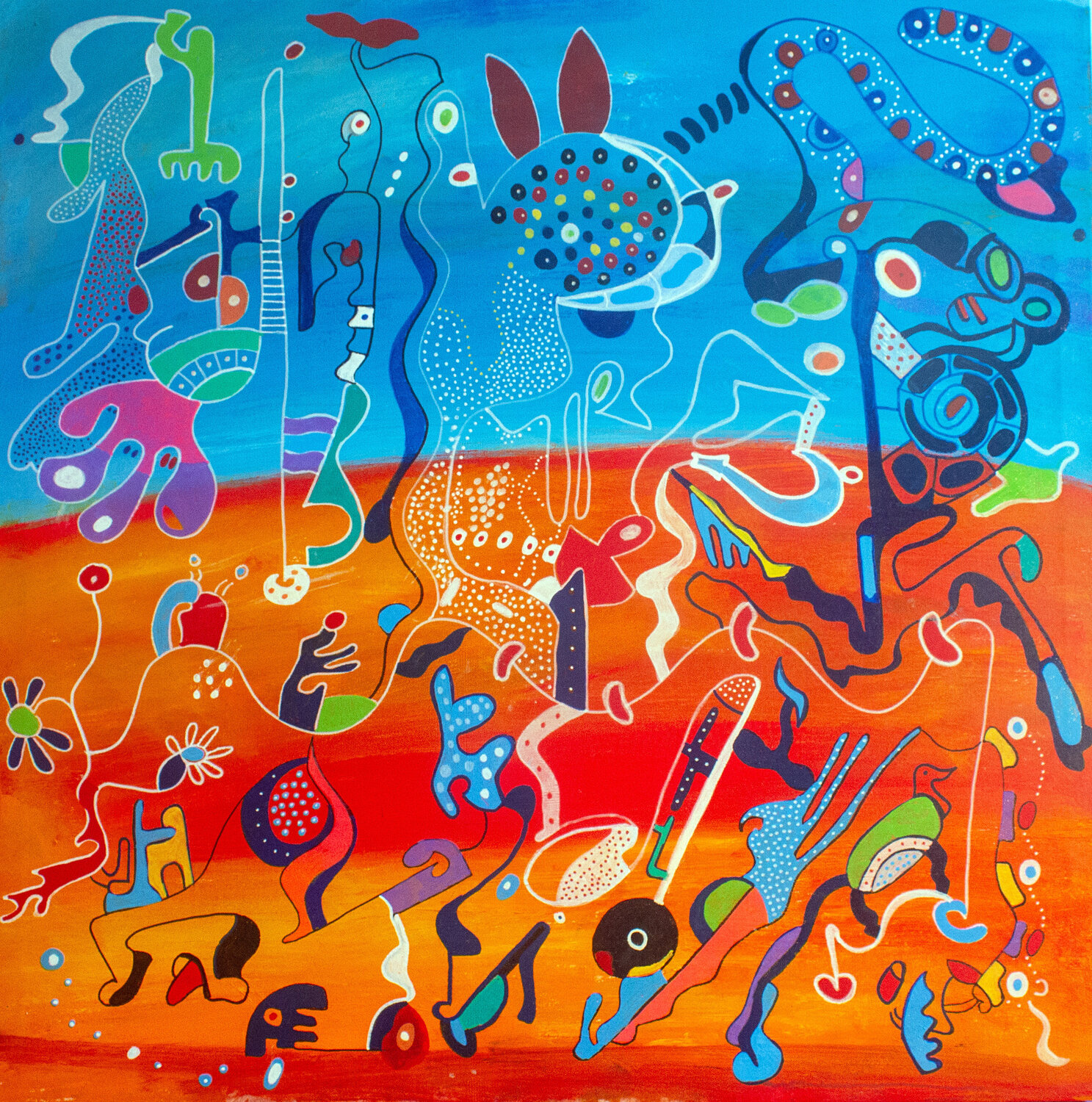 Flying Souls Nathalie Gribinski Original painting for sale