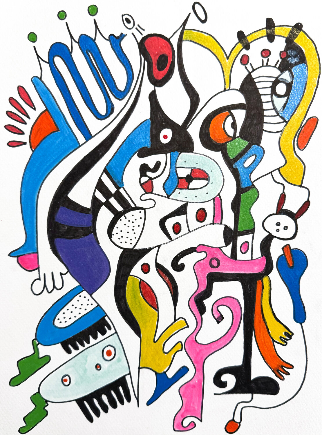 The Mask Nathalie Gribinski Drawing for sale