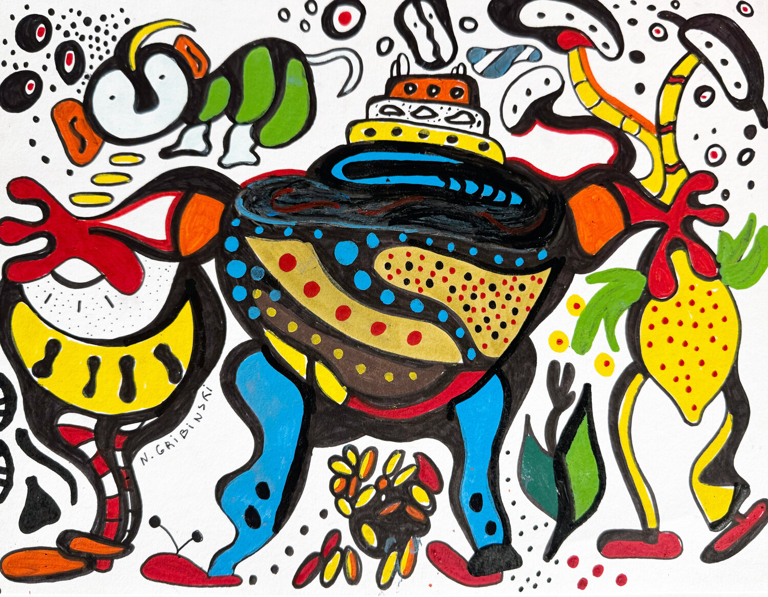 Coffee Cake Nathalie Gribinski Drawing for sale