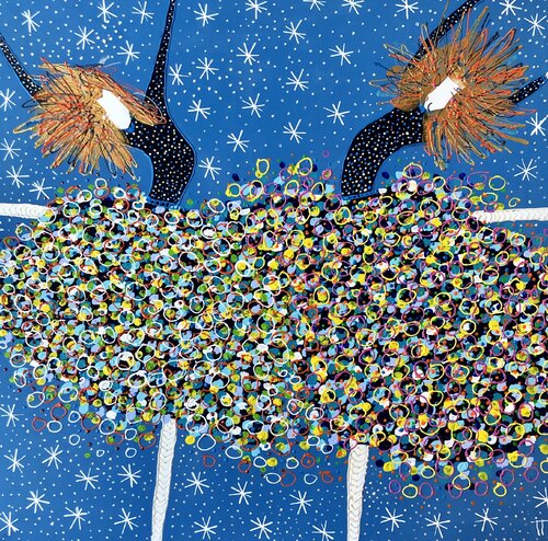 Dancing for the light by Inge Thogersen, Painting for Sale on Select