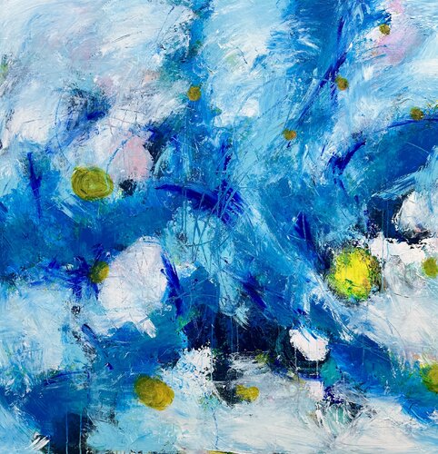 The joy of the bright summernight by Inge Thogersen, Painting for Sale on Select