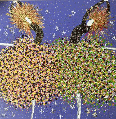 Darlings and stars by Inge Thogersen, Painting for Sale on Select
