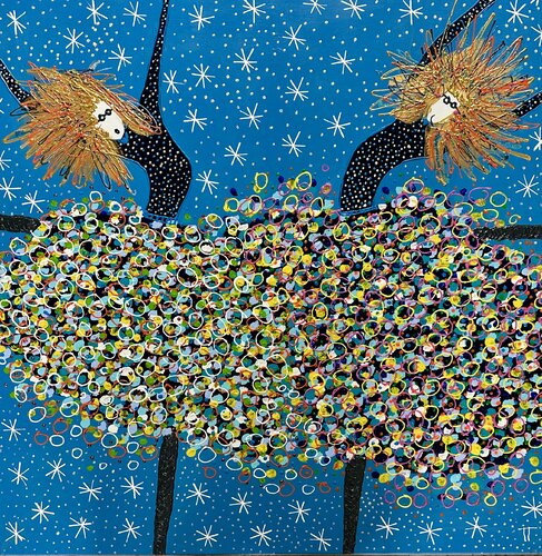 Dancing for the light 2 by Inge Thogersen, Painting for Sale on Select