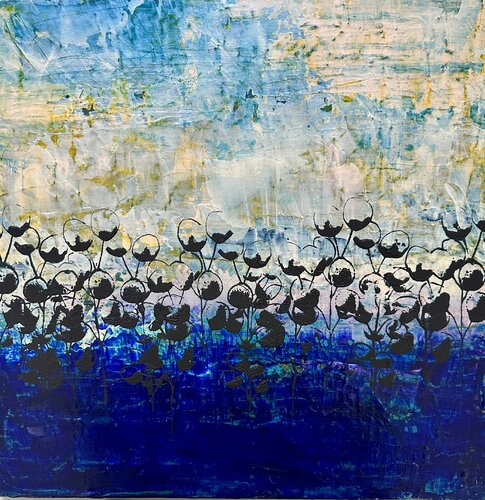 Meditation by the water 2 by Inge Thogersen, Painting for Sale on Select