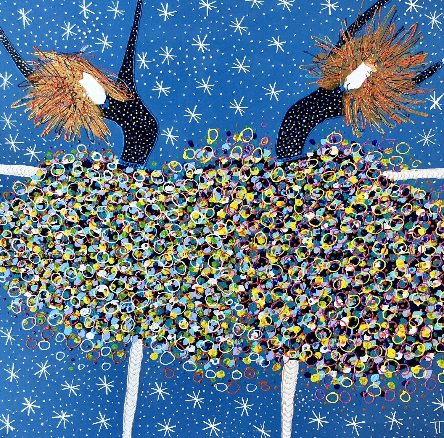 Dancing for the light Inge Thogersen Original painting for sale