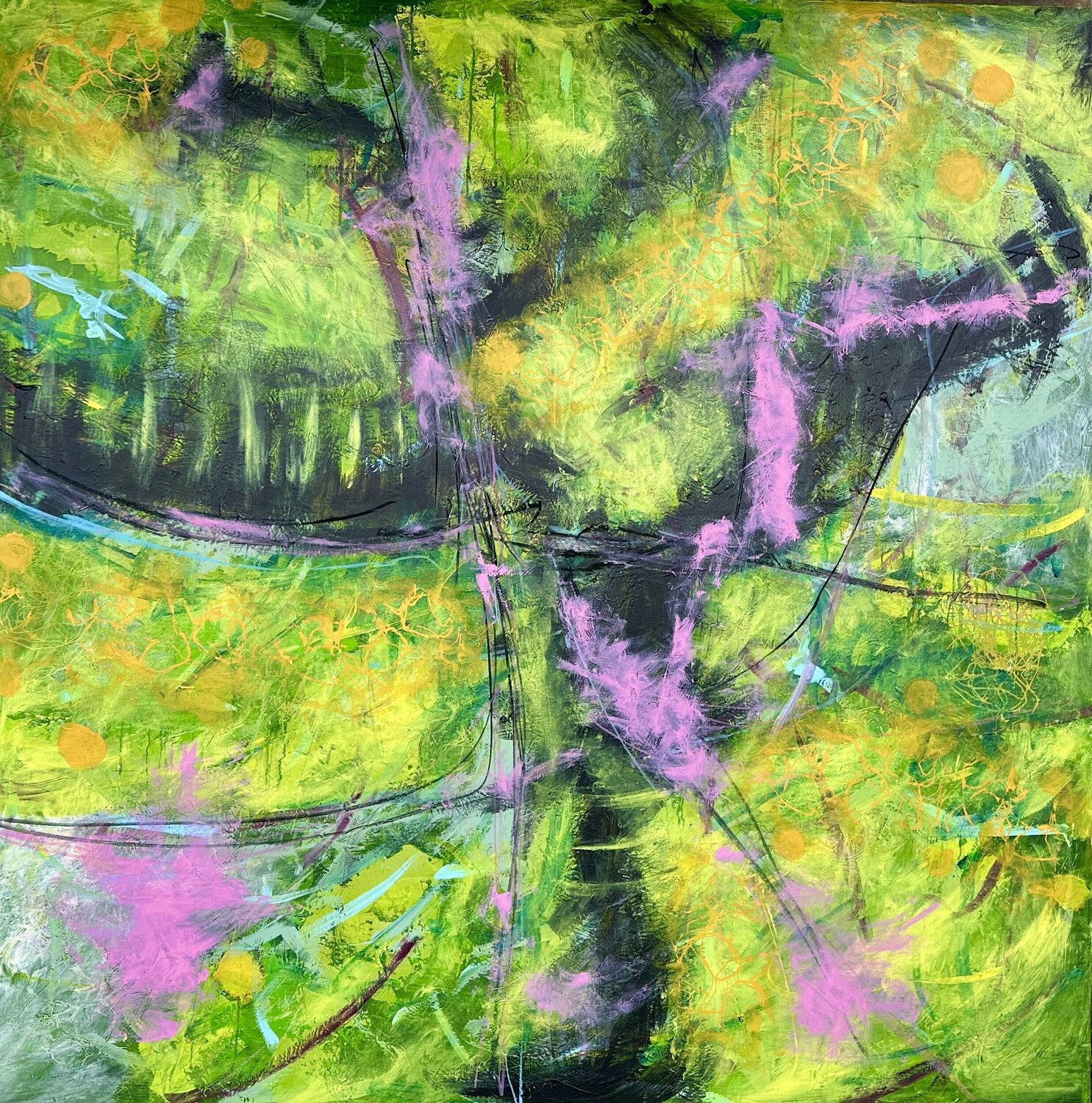 Green hope-green future Inge Thogersen Original painting for sale