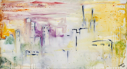 City in the clouds by Daria Bagrintseva, Painting for Sale on Select