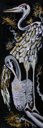 Herons Bringing Good News by Daria Bagrintseva, Painting for Sale on Select
