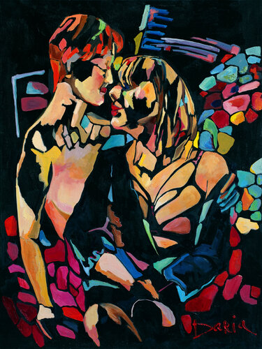 Whisper of Shades: Mosaic of Love by Daria Bagrintseva, Painting for Sale on Select