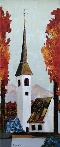 Stockholm suburb by Daria Bagrintseva, Painting for Sale on Select