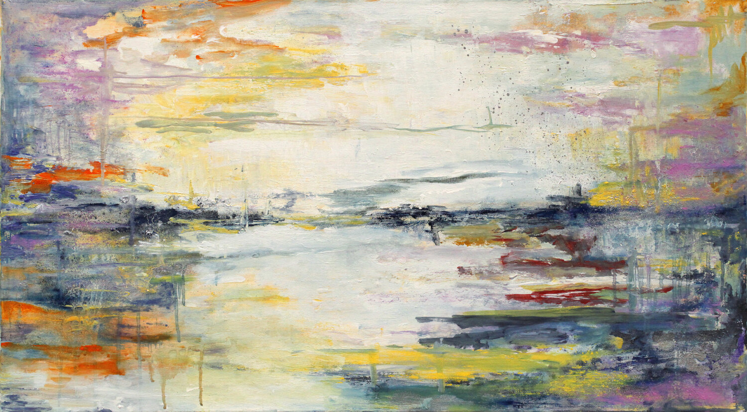 Dive into the sunset Daria Bagrintseva Original painting for sale