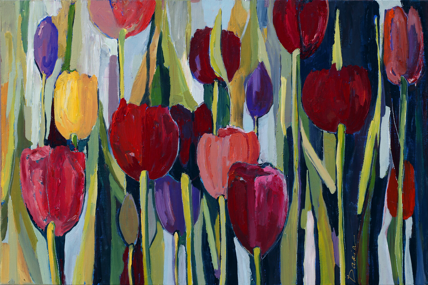 Tulip Magic Daria Bagrintseva Original painting for sale