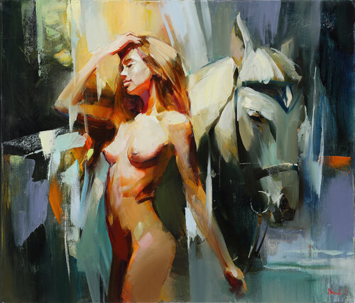 The sun in your hands by Tatiana Yabloed, Painting for Sale on Select