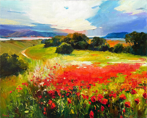 The road to the sea by Tatiana Yabloed, Painting for Sale on Select