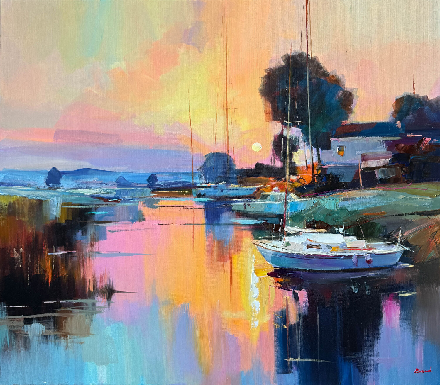 Reflections of serenity Tatiana Yabloed Original painting for sale