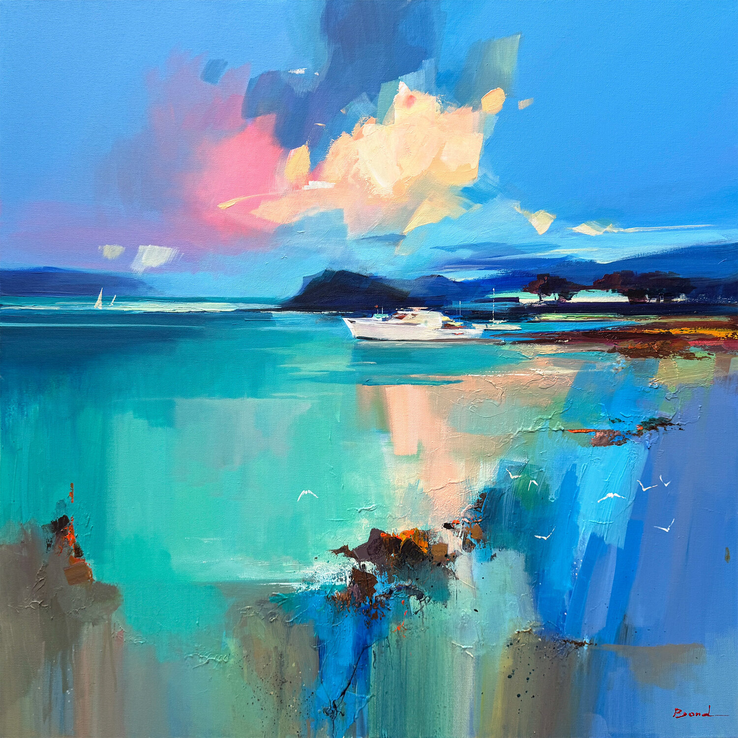 Blue beyond memory Tatiana Yabloed Original painting for sale