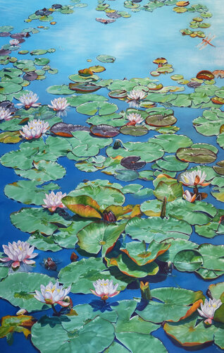 Wandering Through the Lilies by Catherine Kirkwood, Painting for Sale on Select