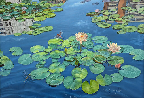 City Reflection by Catherine Kirkwood, Painting for Sale on Select
