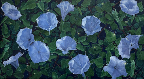 Datura and Fireflies by Catherine Kirkwood, Painting for Sale on Select