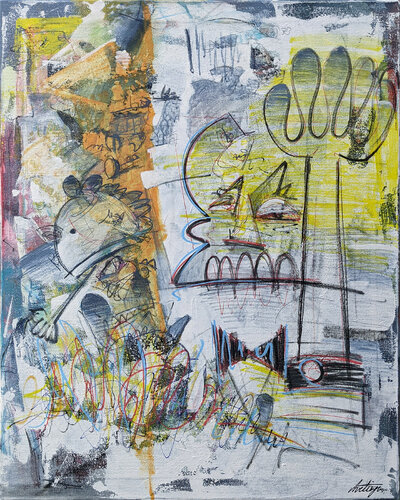 Between Knowledge and Ignorance by Jack Avetisyan, Painting for Sale on Select