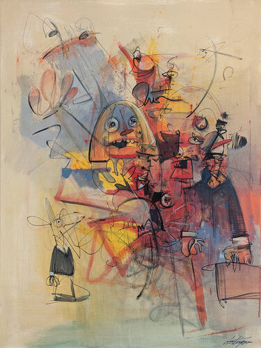 Everyone Is Selling Something by Jack Avetisyan, Painting for Sale on Select