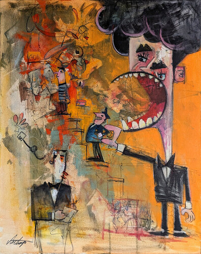 Puppets by Jack Avetisyan, Painting for Sale on Select