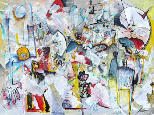Singing A love Song by Jack Avetisyan, Painting for Sale on Select