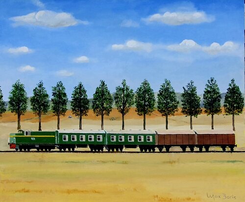 On the Way Home by Max Baris, Painting for Sale on Select