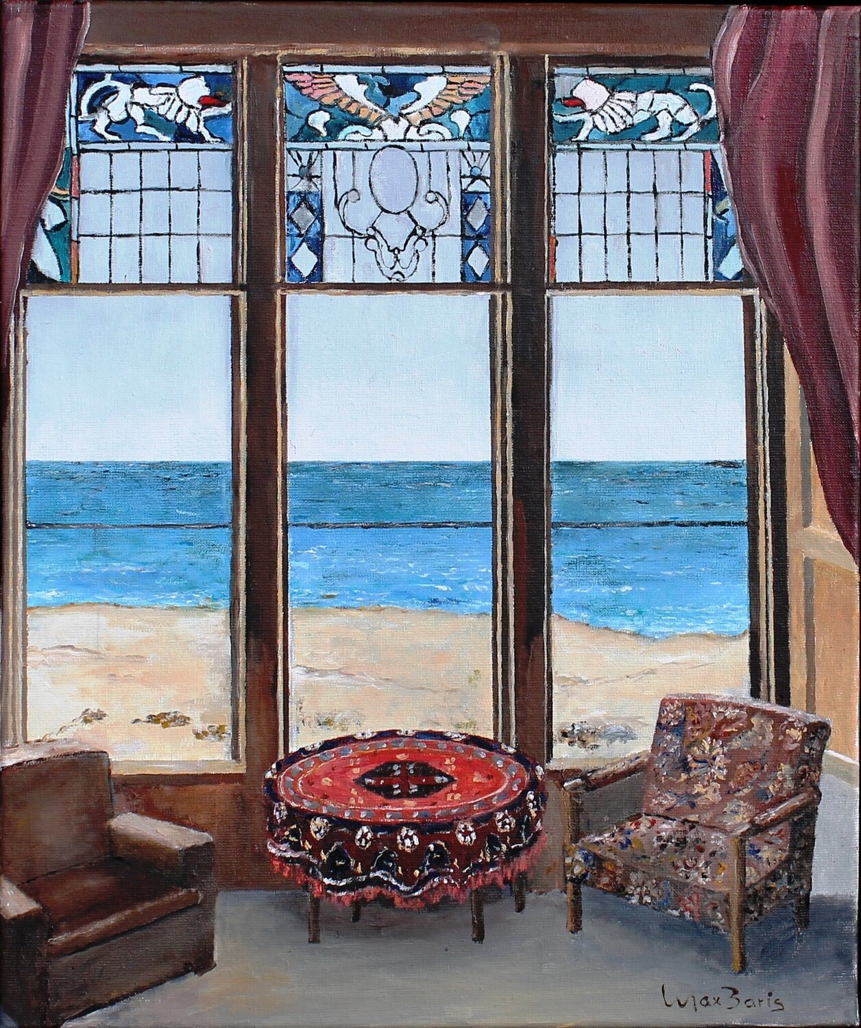 Guest House with Sea View Max Baris Original painting for sale