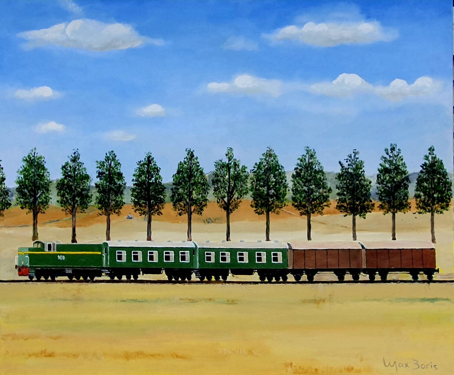 On the Way Home Max Baris Original painting for sale