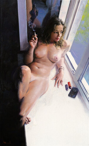 Between Light and Shadow by Evgeniy Monahov, Painting for Sale on Select