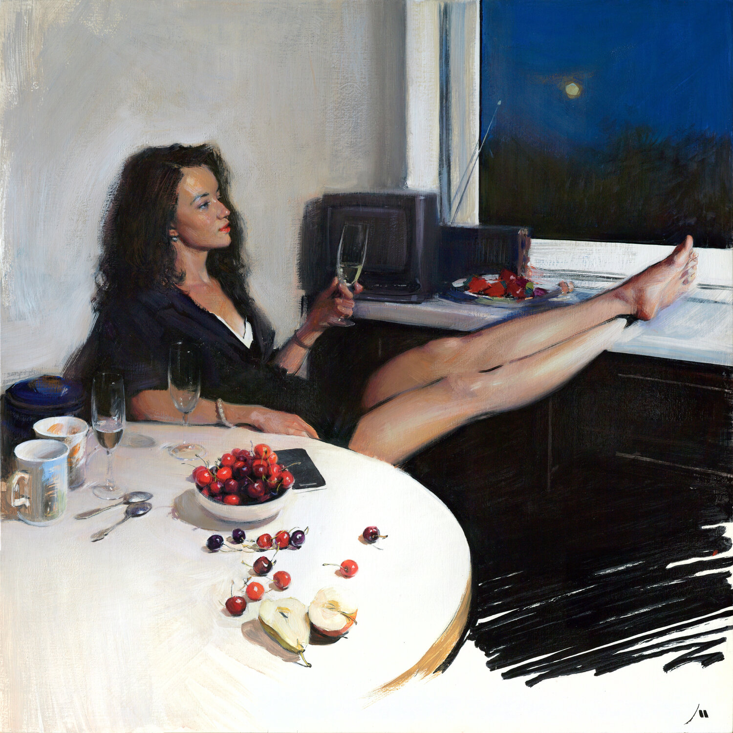 Fly Me to the Moon Evgeniy Monahov Original painting for sale