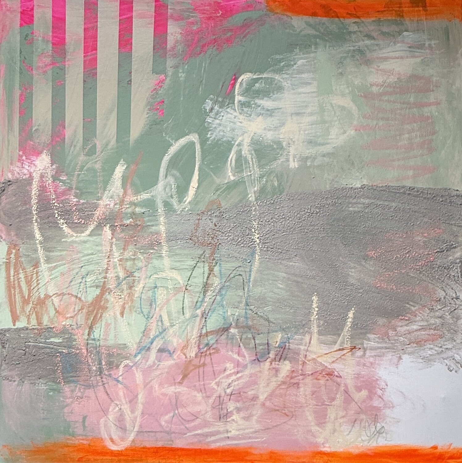 Miami Stripes Christin Farr Original painting for sale