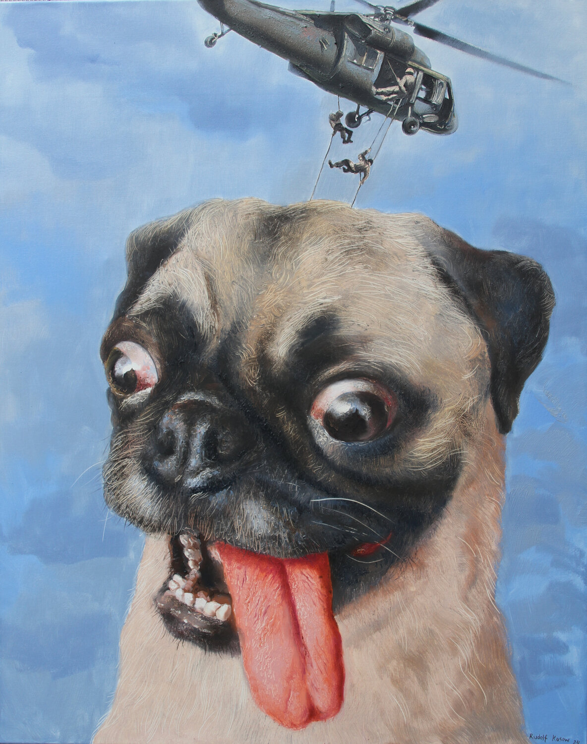 Bobbys Albtraum Rudolf Kosow Original painting for sale