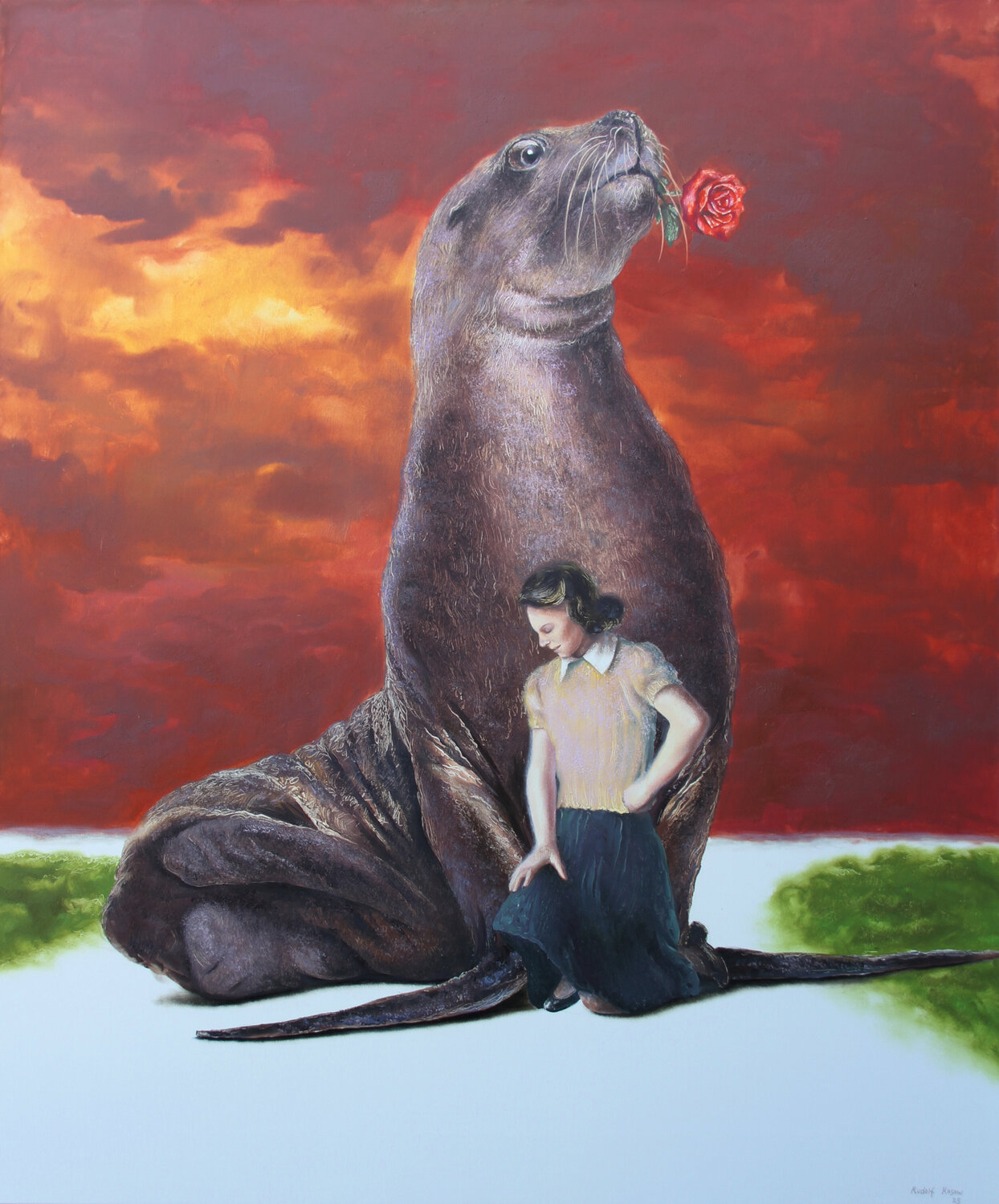 Admirer Rudolf Kosow Original painting for sale