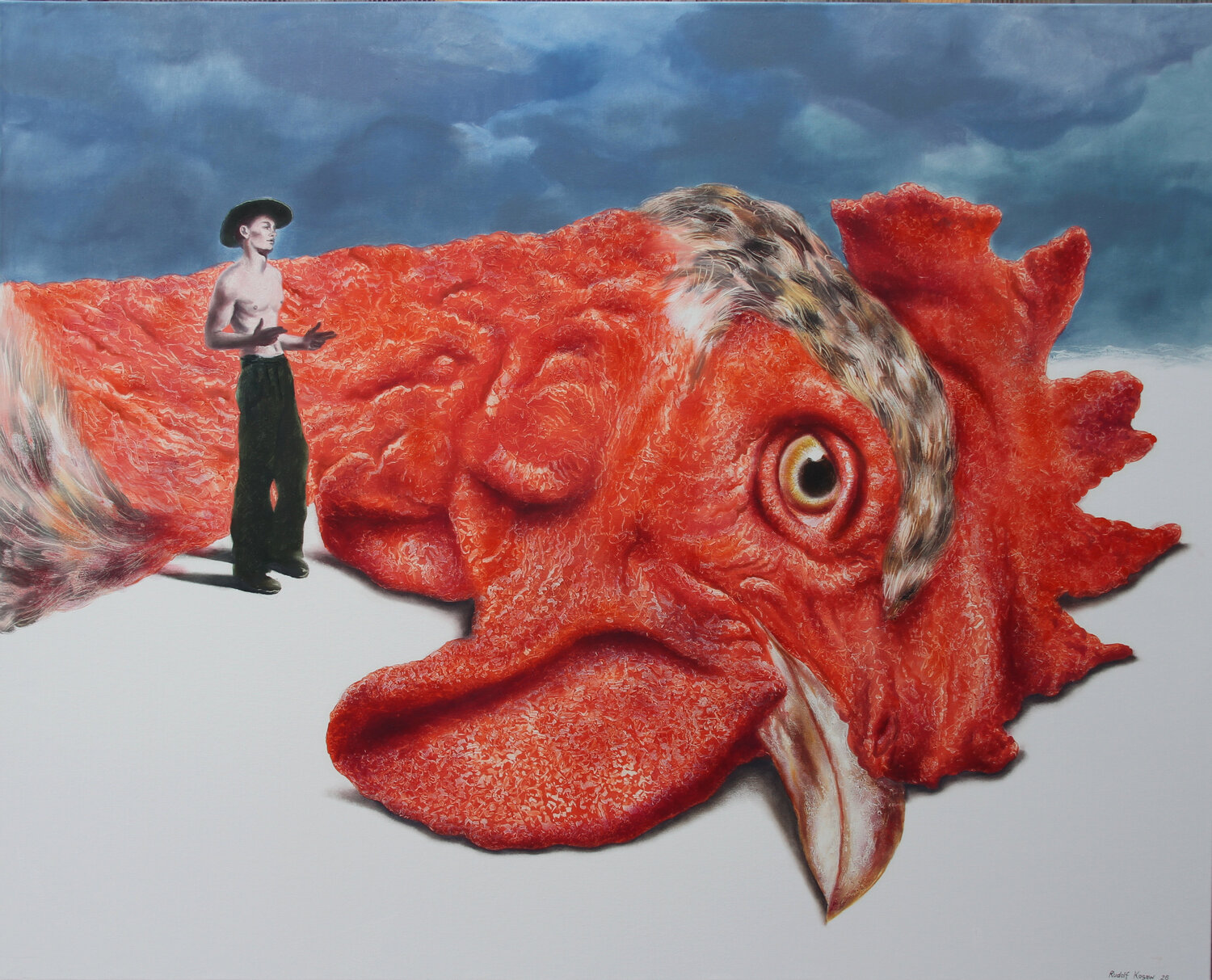 Spaßvogel Rudolf Kosow Original painting for sale