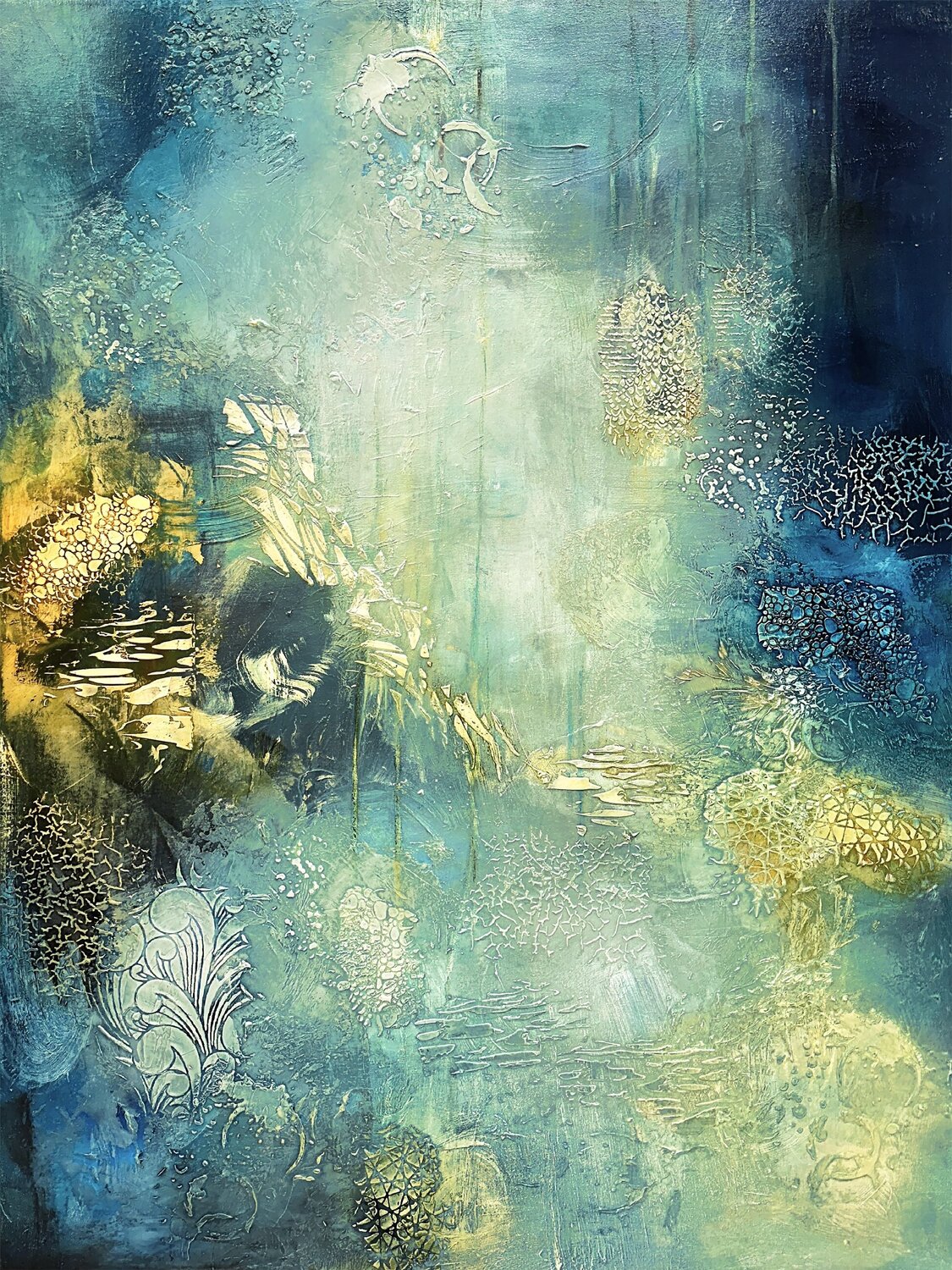 Abyssal Blue Andrada Anghel Original painting for sale
