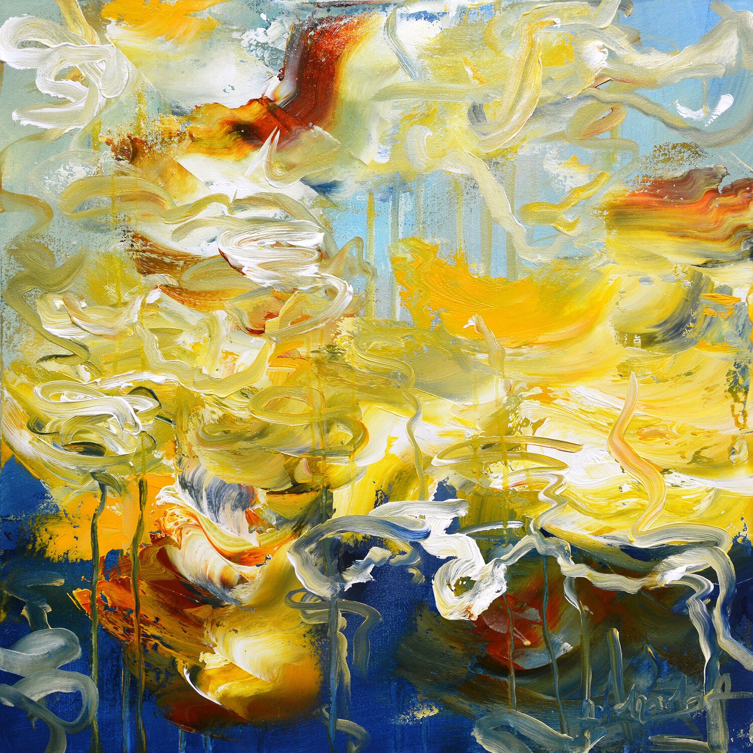Reflection pond 9 Andrada Anghel Original painting for sale