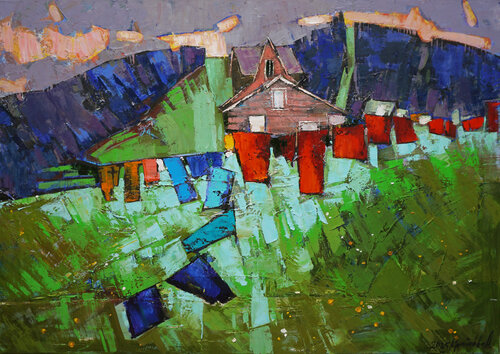 Wet Morning by Anastasia Kraineva, Painting for Sale on Select