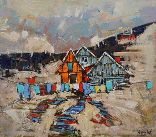 Warm winter by Anastasia Kraineva, Painting for Sale on Select