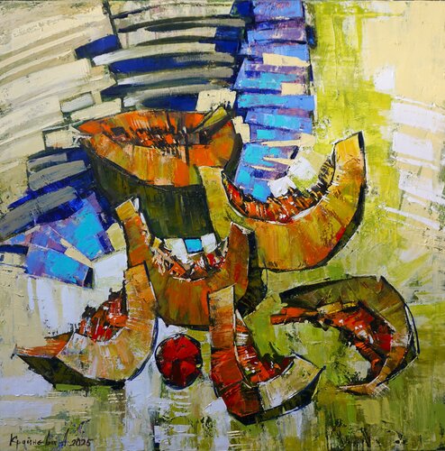 Pumpkin fresh juice by Anastasia Kraineva, Painting for Sale on Select