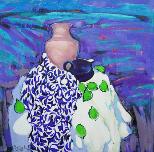 Evening lime with lavender aroma by Anastasia Kraineva, Painting for Sale on Select