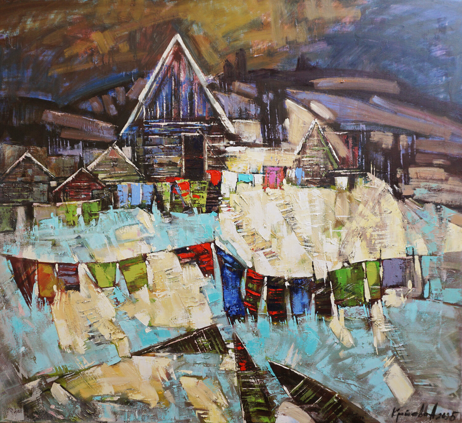 Sun in February Anastasia Kraineva Original painting for sale
