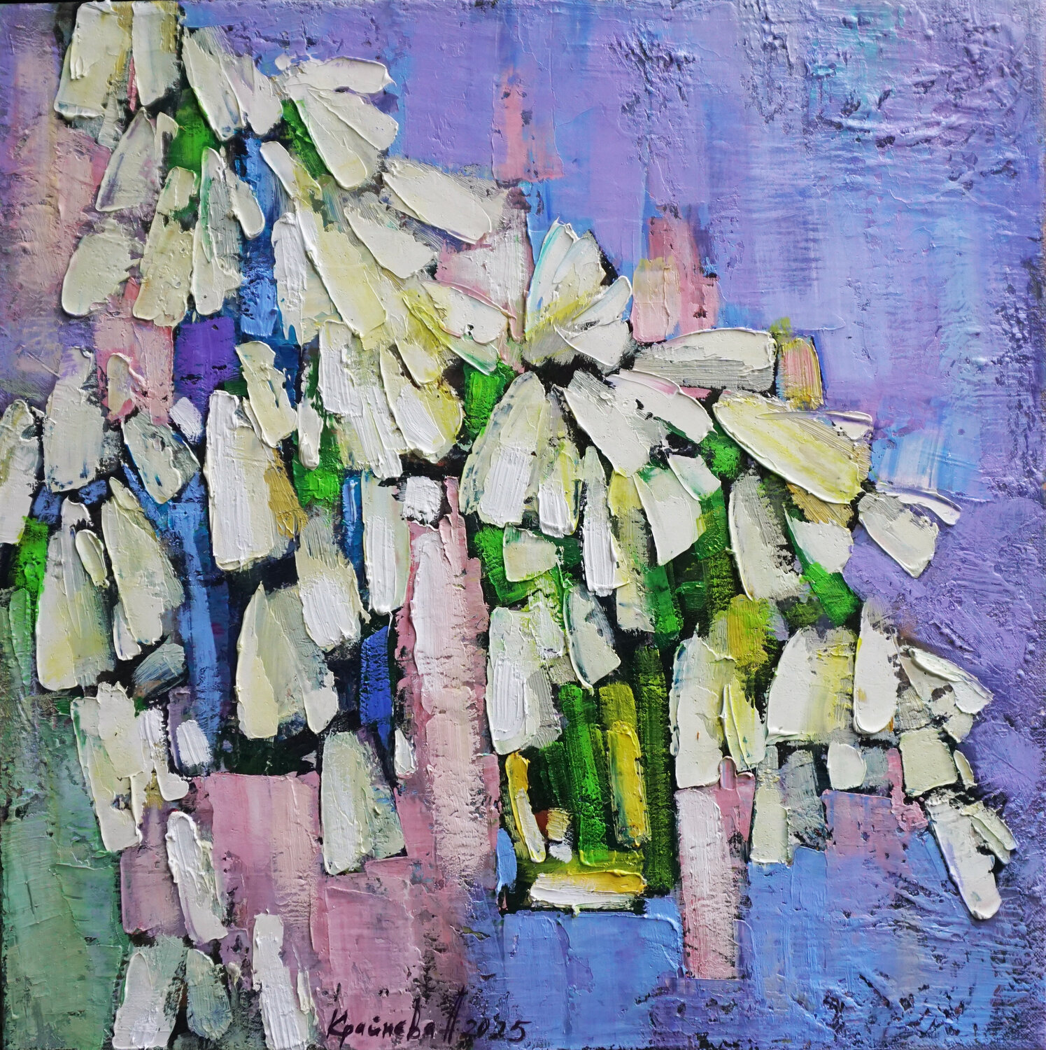 The first flowers Anastasia Kraineva Original painting for sale
