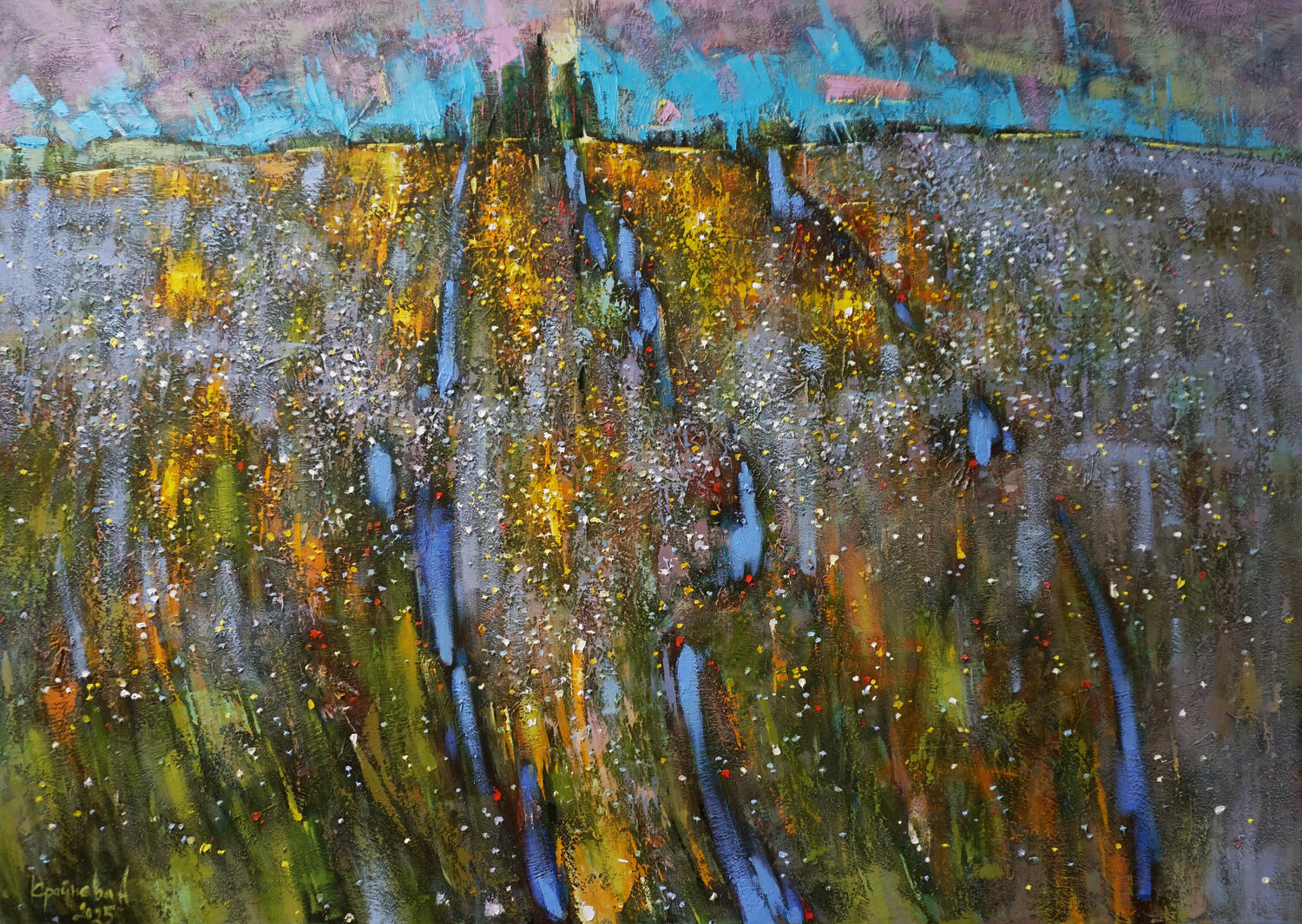Three streams Anastasia Kraineva Original painting for sale