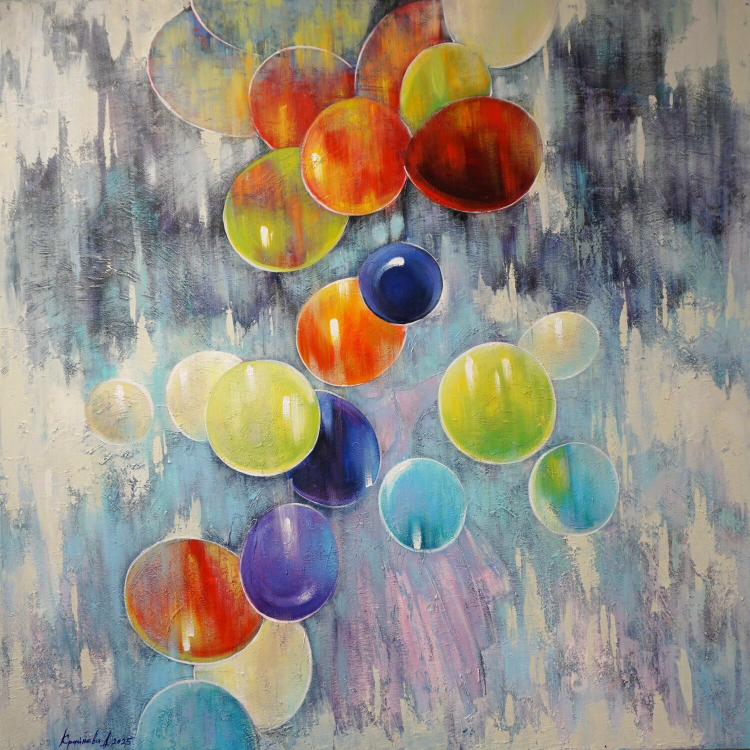 The birth of the rainbow Anastasia Kraineva Original painting for sale